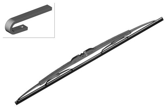 Щетка стеклоочистителя задняя Rear 450 мм H450 (Крючок 9x3/Крючок 9x4) BOSCH 3397004763